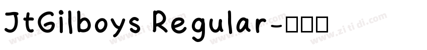 JtGilboys Regular字体转换